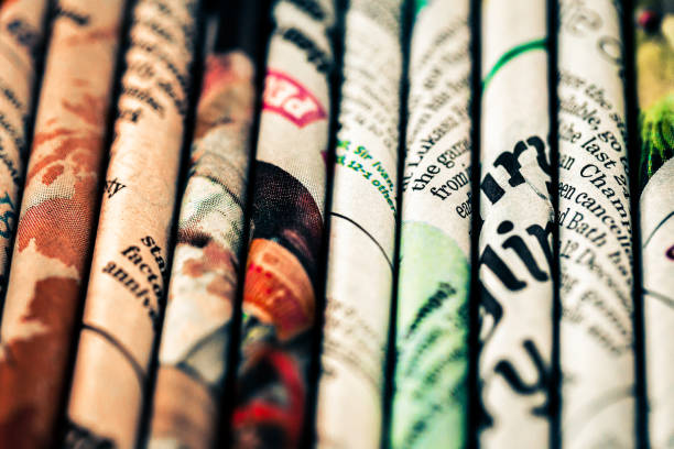 Newspapers in a pile